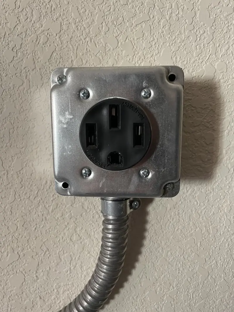 NEMA 14-50 outlet installed for Electrical Panel Upgrade in Blendon
