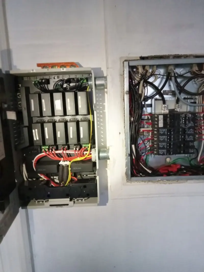 Electrical panel upgrade completed for Security Camera Wiring in Blendon